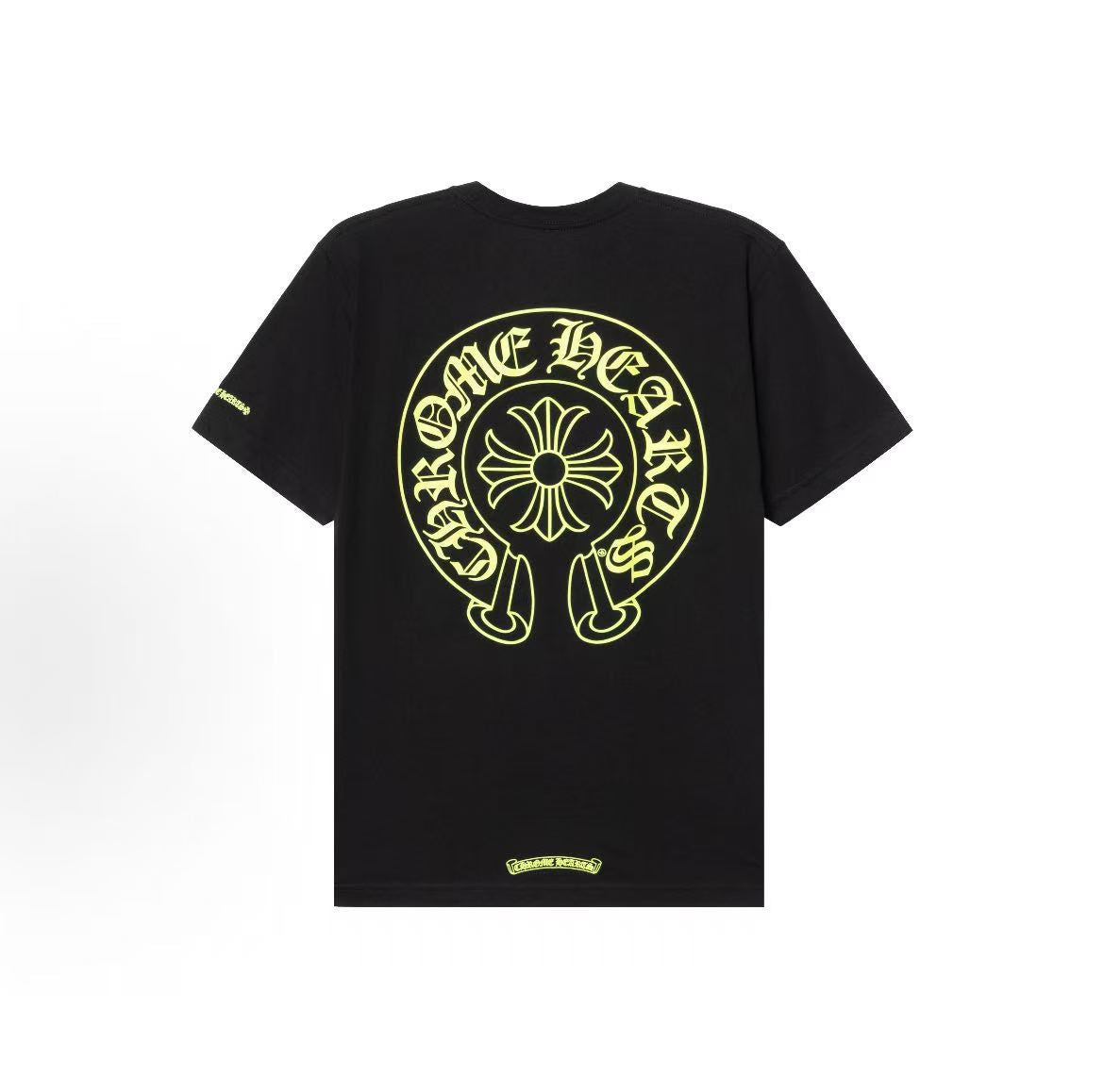 Chrome Hearts Fluorescent Color Cross-Shaped Hoof Print Short-Sleeved T-Shirt (For Both Men and Women)