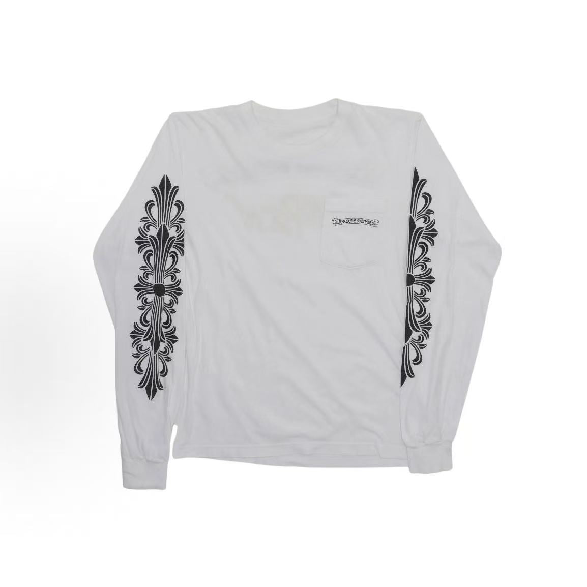 Chrome Hearts Long-sleeved Padded Round-neck T-shirt (for both men and women)