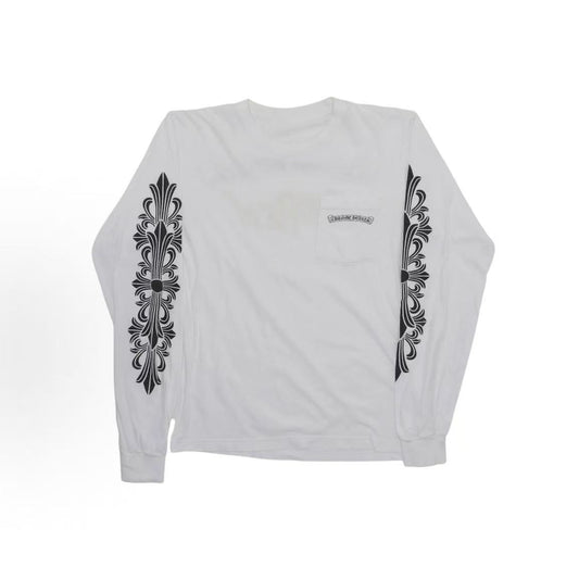 Chrome Hearts Long-sleeved Padded Round-neck T-shirt (for both men and women)