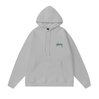STUSSY PLASTER STATUE PRINT HOODIE GREY