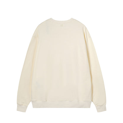 AMI  Big Logo Crewneck Hoodie Cream