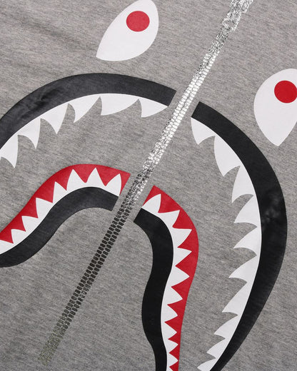 A Bathing Ape Shark Relaxed Fit Tee In Grey
