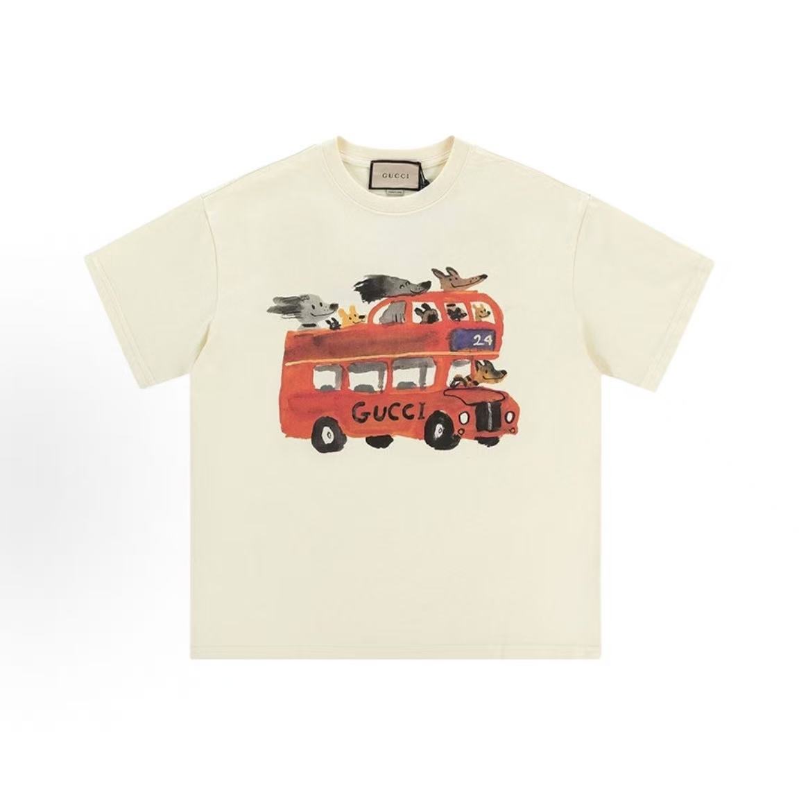 GUCCI - Short-sleeved Round-neck T-shirt - Men's and Women's style alike