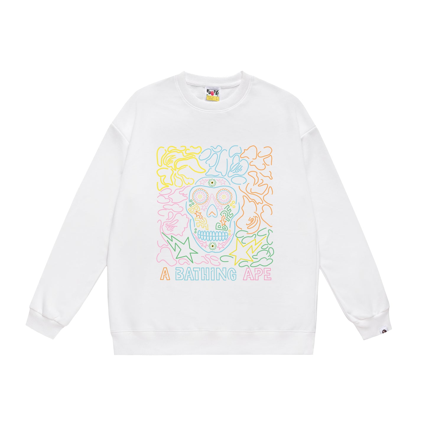 A Bathing Ape Skeleton Print Hoodie White