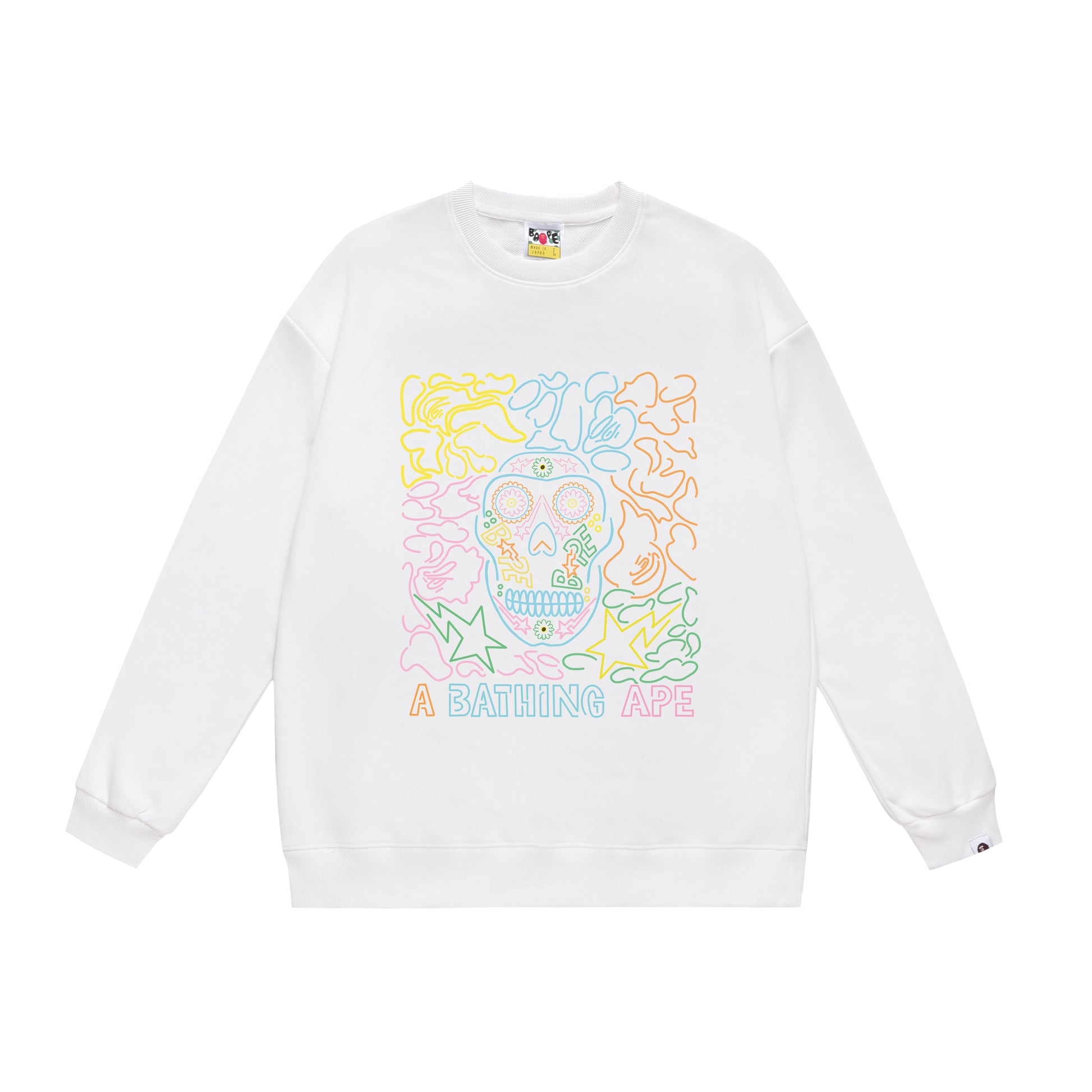 A Bathing Ape Skeleton Print Hoodie White