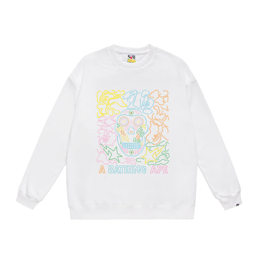 A Bathing Ape Skeleton Print Hoodie White