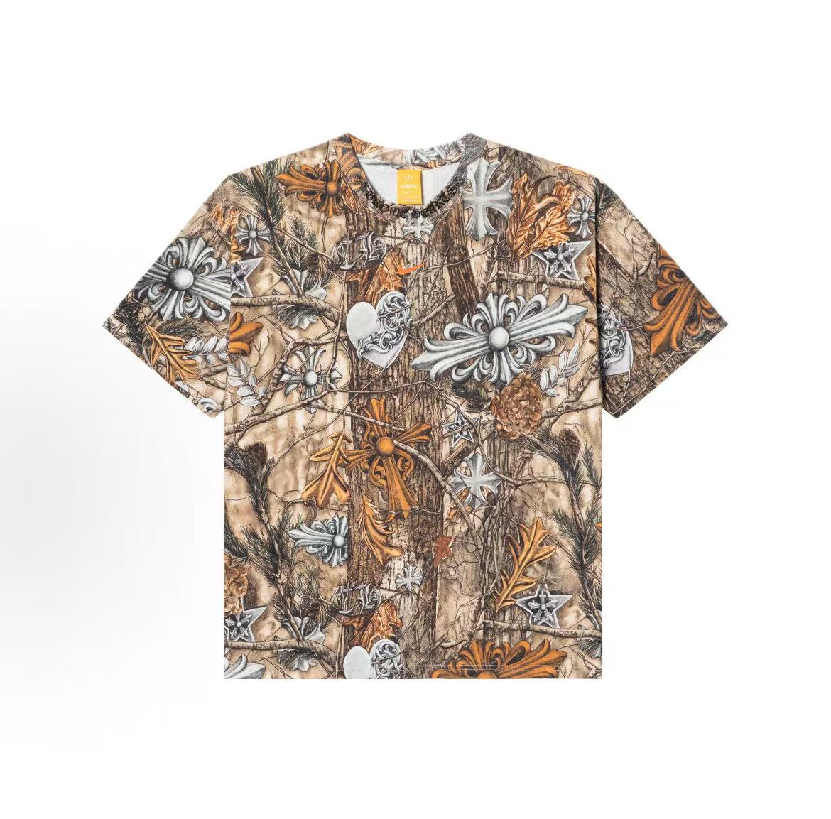 Chrome Hearts Nocta/Nike collaboration print round-neck short-sleeved straight-cut T-shirt for men
