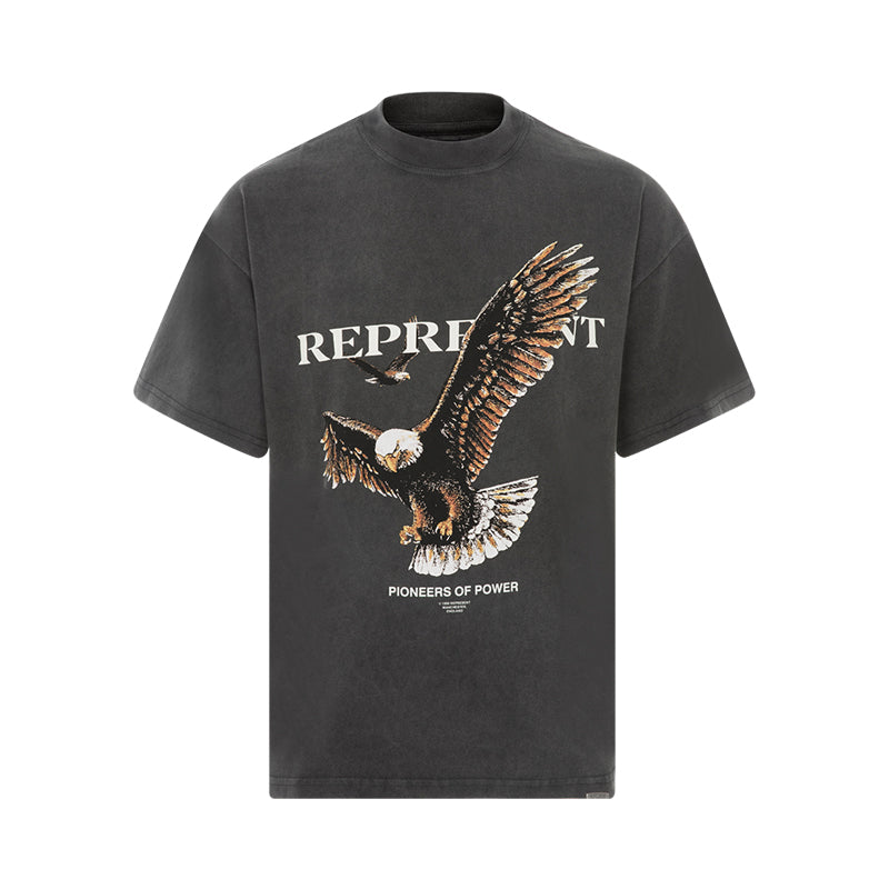 REPRESENT PIONEERS OF POWER VINTAGE GREY TEE