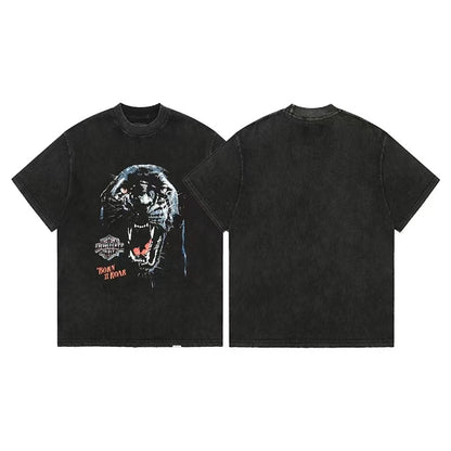 REPRESENT TIGER PRINT TEE BLACK