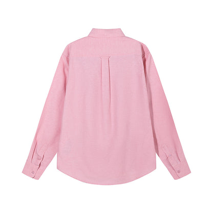 AMI Long Sleeve Logo Shirt Pink