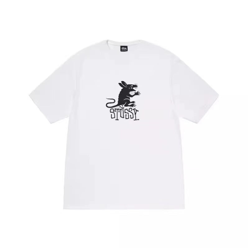 STUSSY MOUSE PRINT TEE WHITE