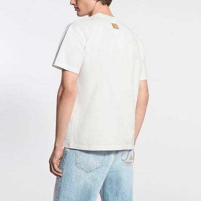 LOUIS VUITTON × The Darjeeling Limited SS26 Spring/Summer Collection Round-neck Shirt Embroidered Short-Sleeved T-Shirt Men's Style