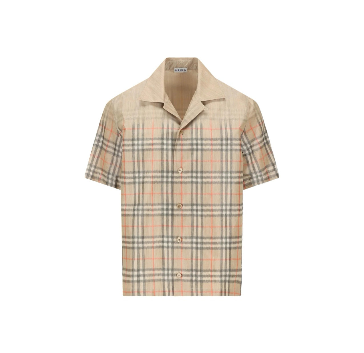 Burberry SS26 Men's Short-Sleeve Check Single-Breasted Shirt