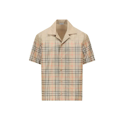 Burberry SS26 Men's Short-Sleeve Check Single-Breasted Shirt