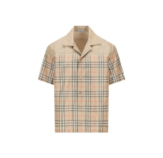 Burberry SS26 Men's Short-Sleeve Check Single-Breasted Shirt