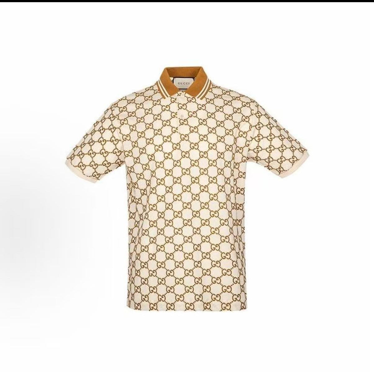 GUCCI Gucci Lettered Casual Sport Short-Sleeved Polo Shirt - Men's Style - Brown