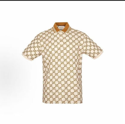GUCCI Gucci Lettered Casual Sport Short-Sleeved Polo Shirt - Men's Style - Brown