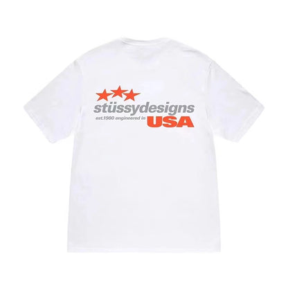 STUSSY USA LOGO TEE WHITE