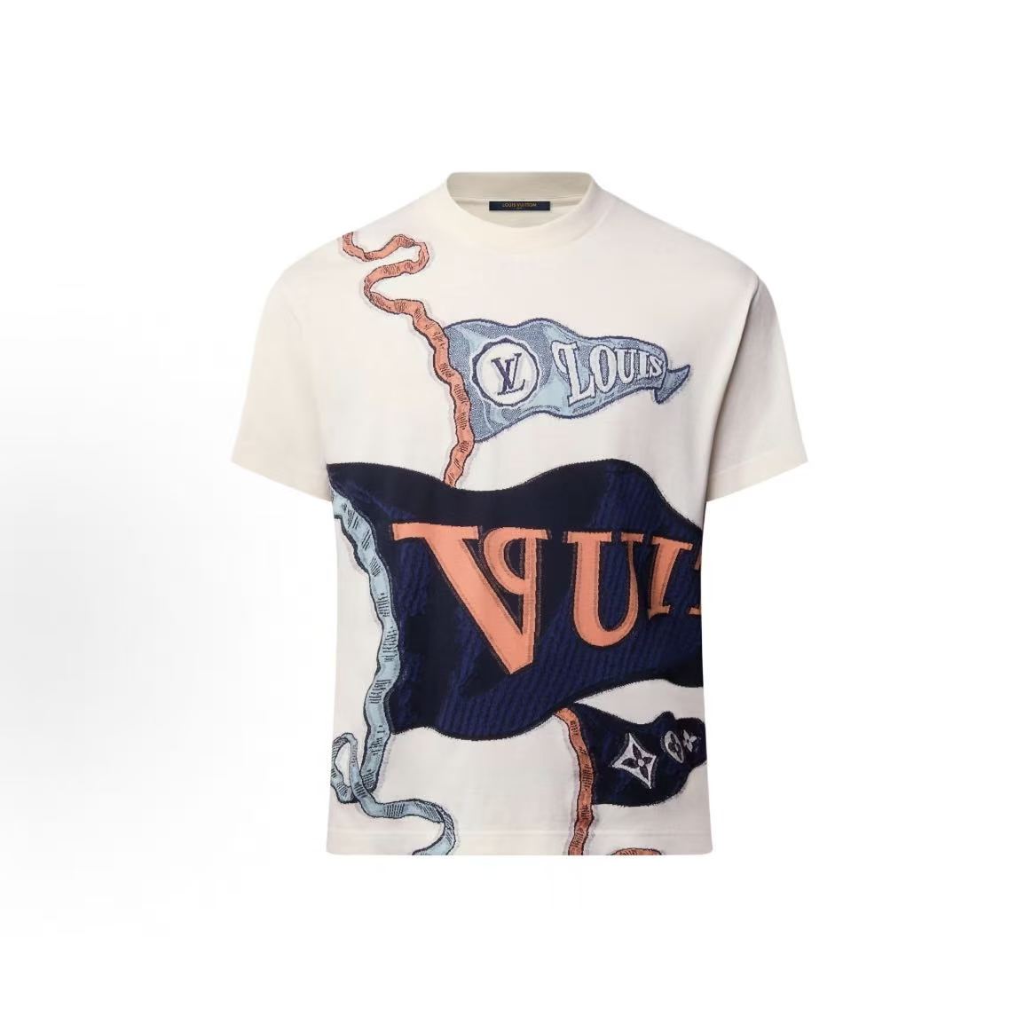 LOUIS VUITTON SS26 Printed Round-neck Pullover Short-Sleeve T-shirt for Men