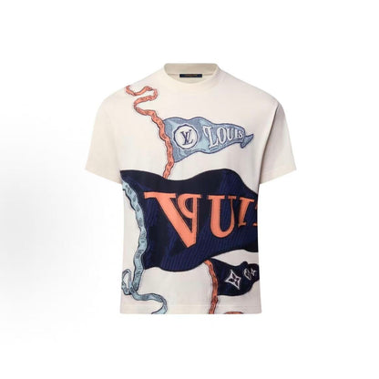 LOUIS VUITTON SS26 Printed Round-neck Pullover Short-Sleeve T-shirt for Men