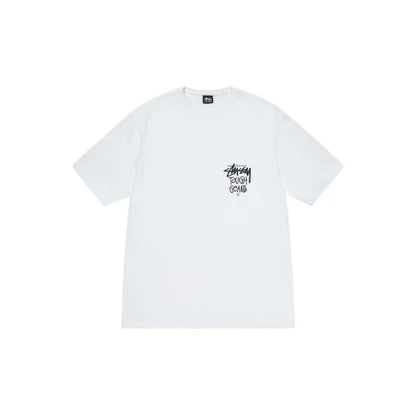 Stussy SS24 screen printed logo short-sleeved T-shirt, same style for men and women