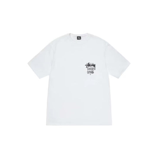 Stussy SS24 screen printed logo short-sleeved T-shirt, same style for men and women