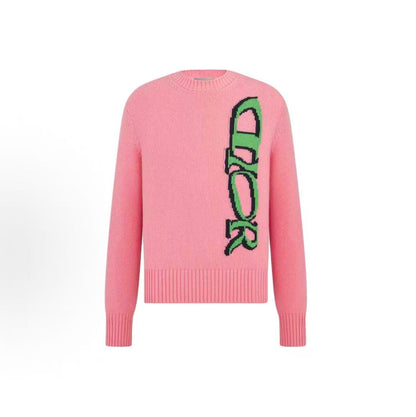 DIOR (Dior) - Fall/Winter 2024 - LEWIS HAMILTON - Wool blend with jacquard weave long-sleeved sweater for men - Pink