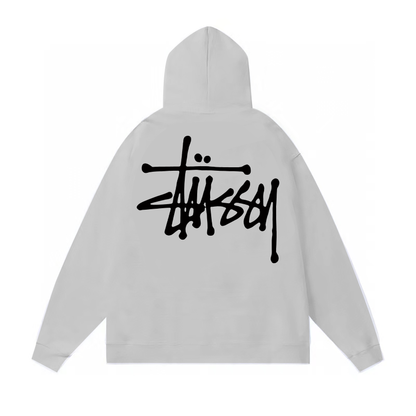 STUSSY BASIC HOODIE GREY
