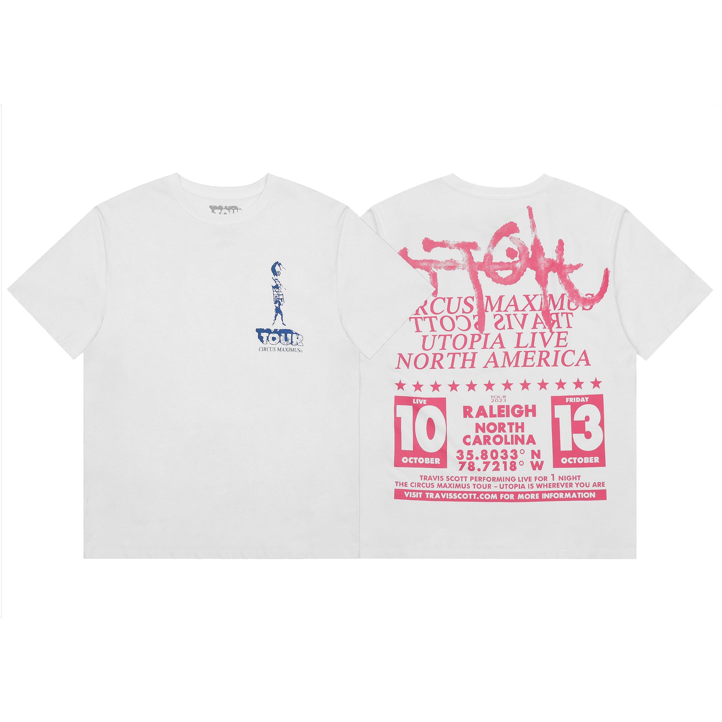 Travis Scott Utopia Live Print T shirt White