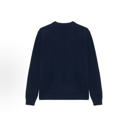 GUCCI Ancient Grecian SS24 Logo Letter Embroidered Round-neck Long-sleeved Sweater for Men in Dark Blue