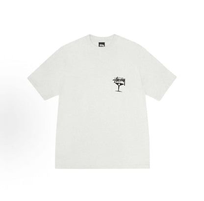 Stussy SS25 Back Print Logo Plain Knit Short-Sleeved T-Shirt (For Both Men and Women)