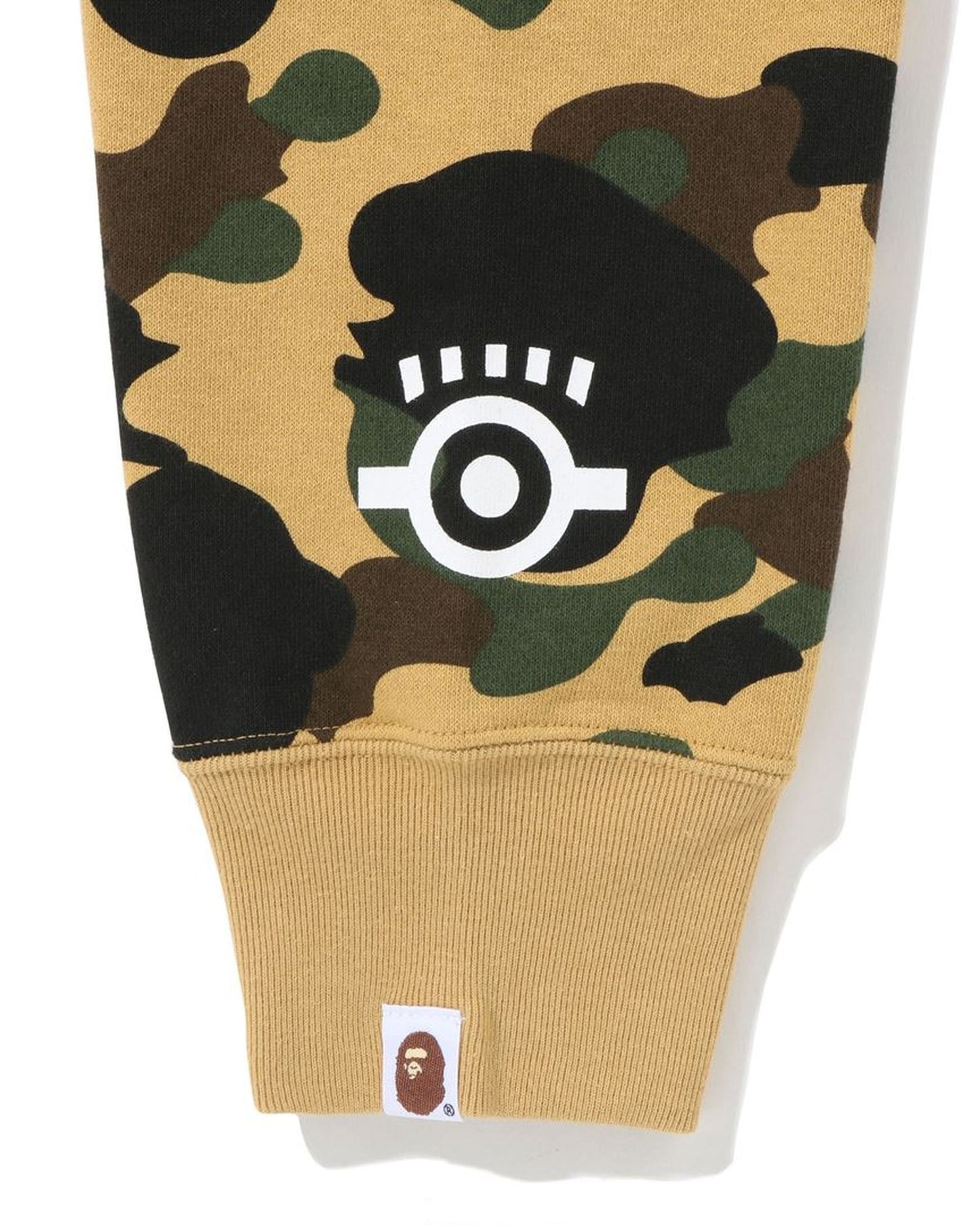 A Bathing Ape X Minions 1st Camo Minions Shark Full Zip Hoodie In Yellow