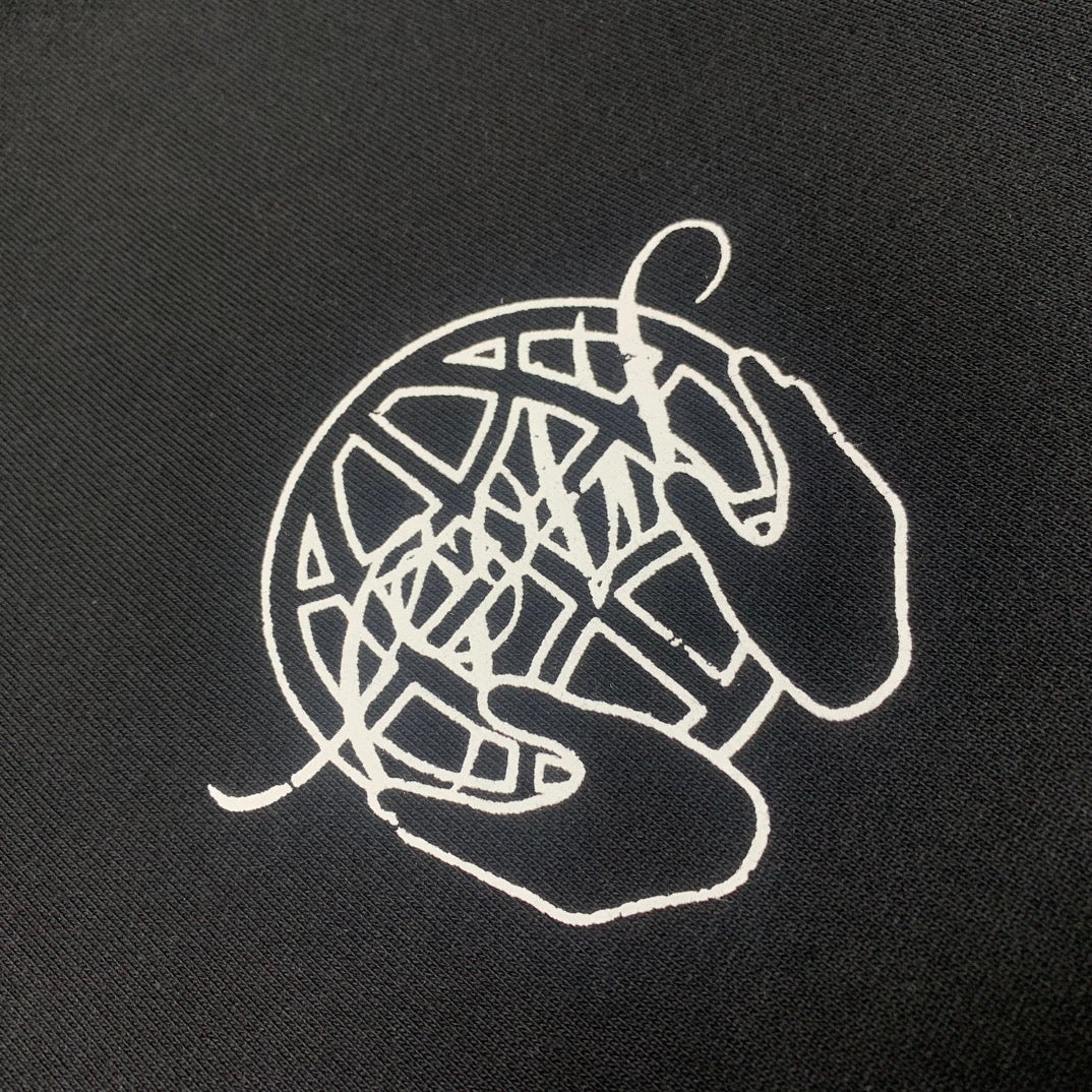 Off-White black palm print hooded sweater