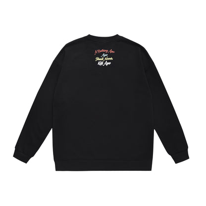 A Bathing Ape Rainbow Letters Hoodie Black