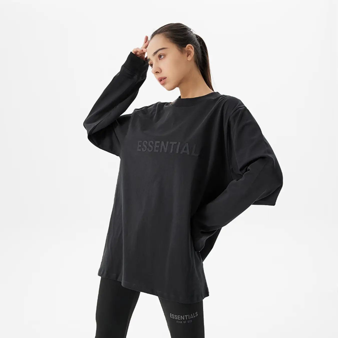 FOG FEAR OF GOD ESSENTIALS Casual Bottoming Multi-line Long Sleeve black