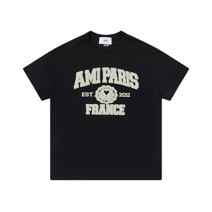 AMI Paris France Logo Tee Black
