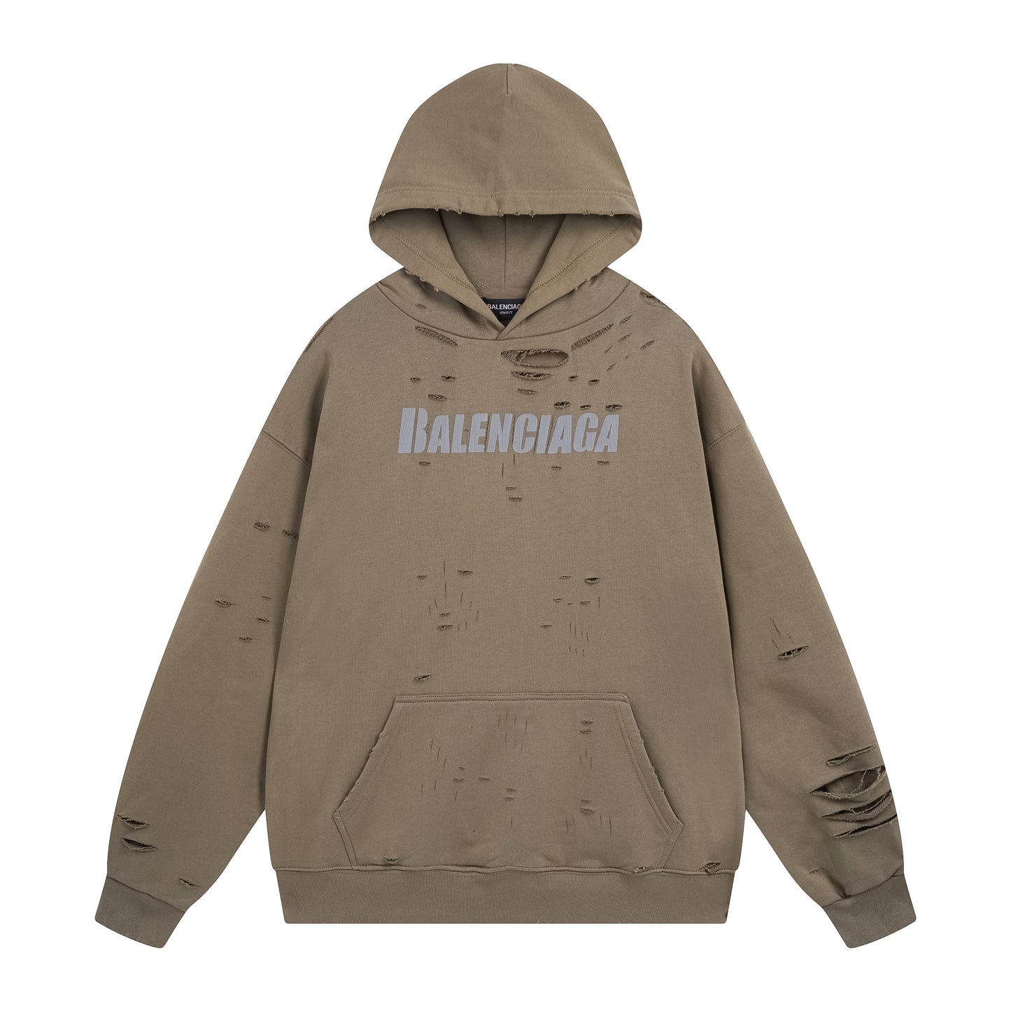 Balenciga logo hoodie BL238001 khaki