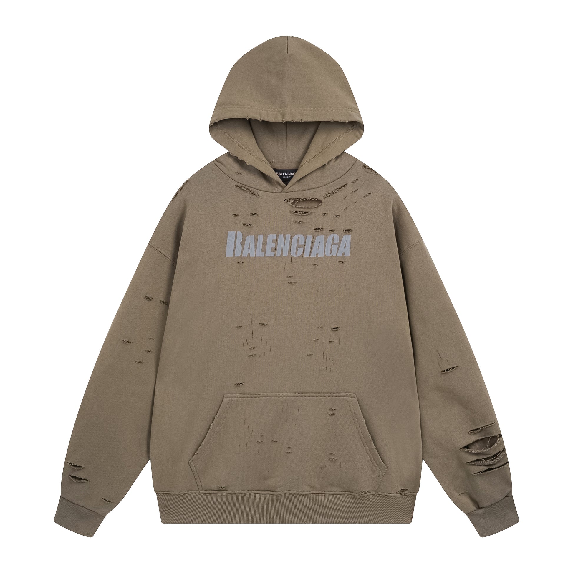 Balenciga logo hoodie BL238001 khaki