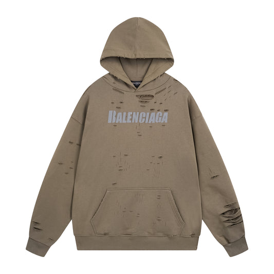 Balenciga logo hoodie BL238001 khaki