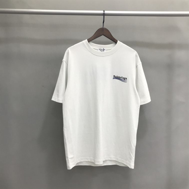 BALENCIAGA MEN’S POLITICAL CAMPAIGN T-SHIRT LARGE FIT IN WHITE – BAS020