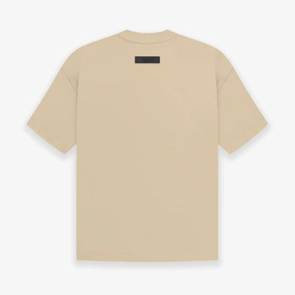 FOG FEAR OF GOD 23 ESSENTIALS double line single row printed T-shirt sandy white