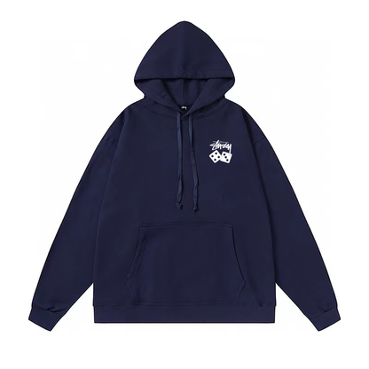 STUSSY DICE PRINT HOODIE NAVY