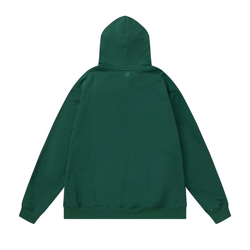 AMI  Big Logo Hoodie Dark Green
