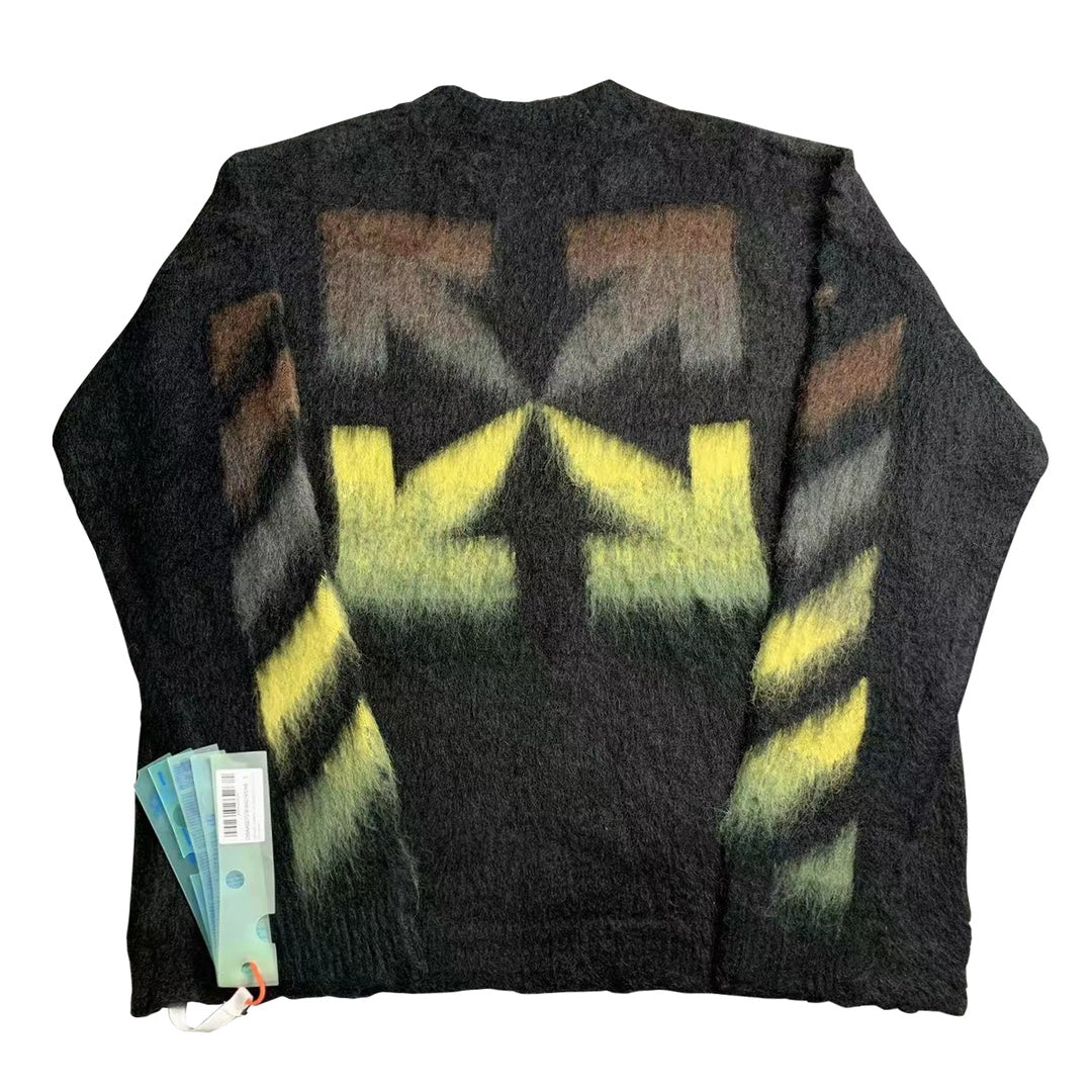 Off-White gradient arrow mohair hoodie