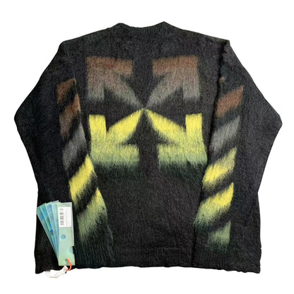Off-White gradient arrow mohair hoodie