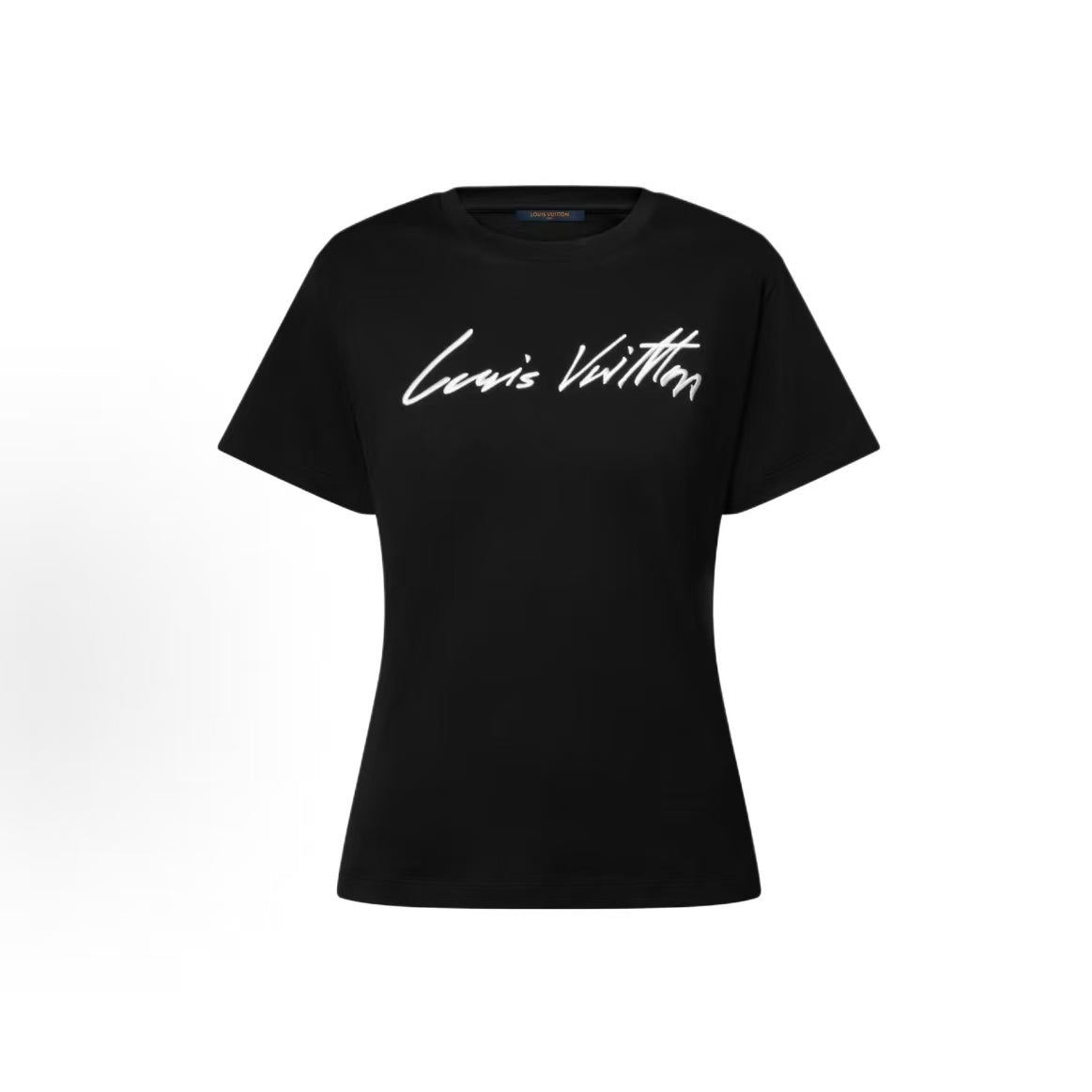 LOUIS VUITTON GOLD MINE collection Handwritten logo cotton knitted short-sleeved FW25 regular T-shirt for women