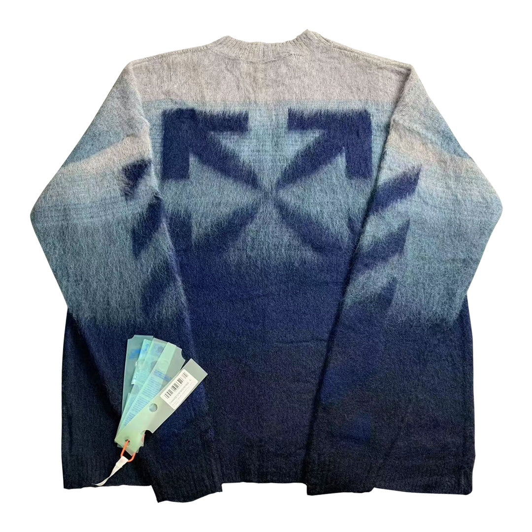 Off-White gradient arrow mohair hoodie