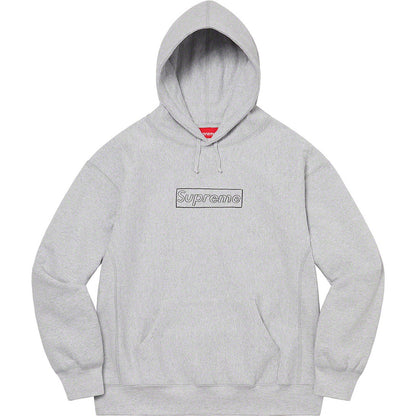 Supreme Chalk Logo Hoodie Grey