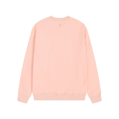 AMI White Heart Logo Hoodie Light Pink