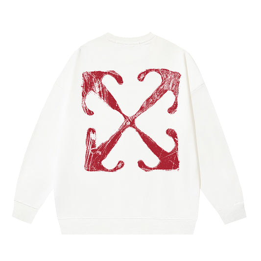 OFF WHITE ANCHOR ARROW CREW NECK HOODIE